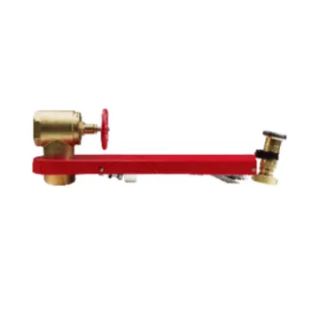 Typical hose rack with angle landing valve