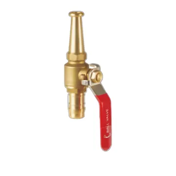 Typical brass jet nozzle with ball valve shut-off