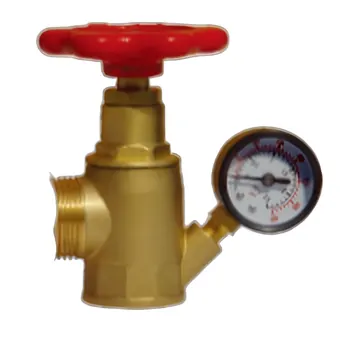 Typical angle valve with pressure gauge